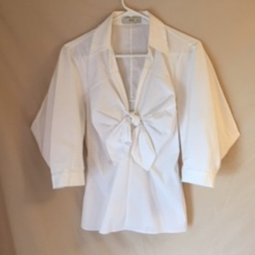 Prada Vintage Front Bow Blouse